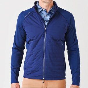 🧥 Peter Millar Crown Sport Hyperlight Merge Golf Jacket - Mens (LG) - Navy Blue